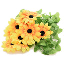 1Pcs Artificial Sunflower Garland Silk Flower Vine Wedding Fence Decoration-FT