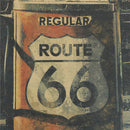 66 road gas station kraft paper poster customer bedroom background wall sticke Z