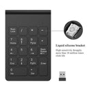 Wireless 2.4GHz 18 Keys Number Pad Numeric Keypad Keyboard for Laptop PC &  Q5W7