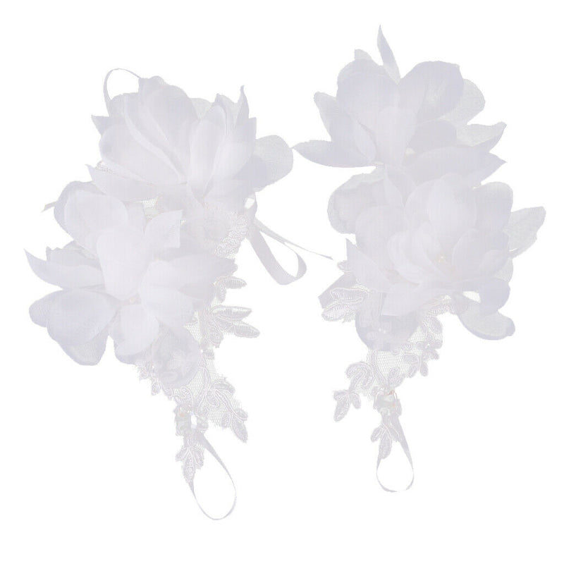 Wedding Fingerless Lace Flower Rhinestone Evening Party Women Bridal Gloves