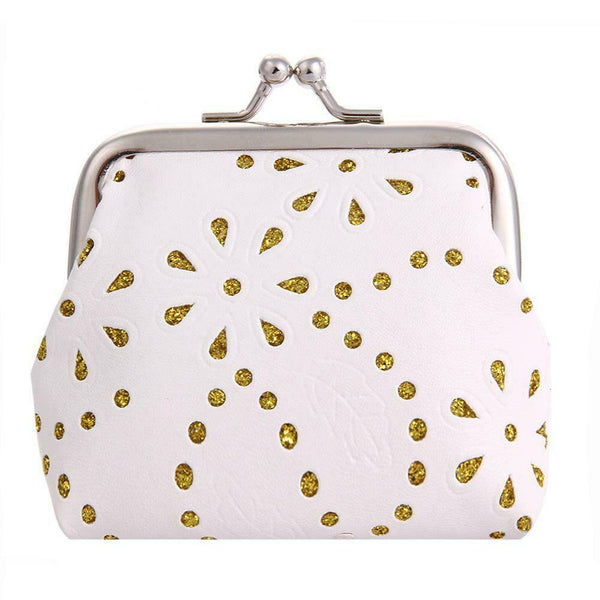 Women Kids Hollow Mini Coin Wallets PU Leather Clip Card Clutch Holder Case #gib