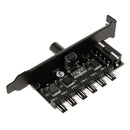 4-Pin Power PCI Cooling Fan Speed Controller 6 Channels PC Case Fans Adapter