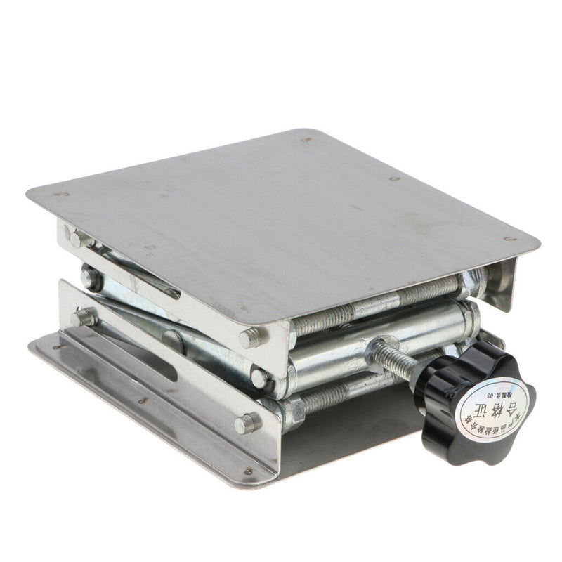 5.3inch x 3.9inch Lab Jack Scissor Stand Platform, Stainless Steel, Physics