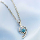 Crystal Pendants Necklace Diamond Women Charm Clavicle Chain Jewelry (B) A