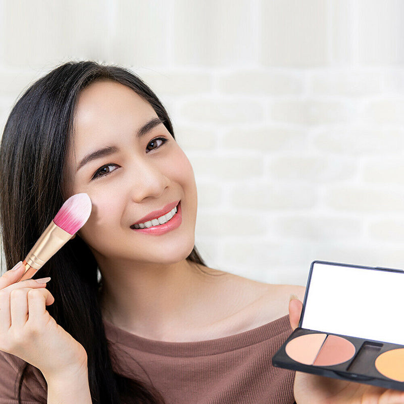 Foundation Powder Makeup Brush Aluminum Tube Nylon Hair Soft Face Blush Pen A