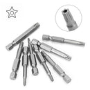 8 Pcs 1/4" 50mm T8-T40 Magnetic Torx Electric Screwdriver Bits Kit Set
