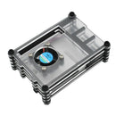 Geekteches Raspberry Pi Acrylic Case with Cooling Fan for Raspberry Pi 4 Mo