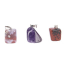 Natural Stone Crystal Quartz Healing Chakra Pendant For Necklace DIY Jewelry JR