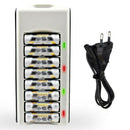 8 Slots Smart Fast Charger EU Plug For AA AAA Ni-MH Rechargeable Battery new
