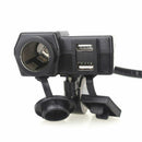 1X Waterproof Motorcycle 12VGPS Cigarette Lighter Socket Charger Dual USB Power