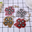 4pcs DIY Full Drill Special Shaped Diamond Painting Plant Shape Keychain