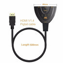 HDMI 3 Port Splitter 4Kx2K Splitter 3 in 1 Output Ports Full Remote Switch