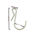 10-Pack 304 stainless steel Clip Type Hanging Hooks, Holds up to 10 lbs M6X2