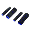 4pcs Motorcycle Handlebar Grip Brake Clutch Lever Cover Foam Pad Blue