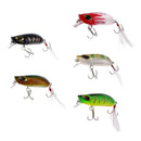 5Pcs Casting Fishing Lures Topwater Floating Popper Baits Casting Fishing with
