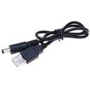 50cm/19.7in USB Port to 5.5x2.1mm 5V DC Male Jack Power Cable Connector