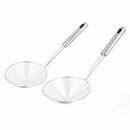 2-piece 13cm diameter stainless steel spiral noodle dumpling net strainer t A3Z9