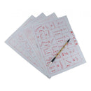 6 Sheets Rewritable Water Writing Chinese Calligraphy Cloth Fabric Resuable