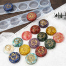 DIY Mold Seven Chakras Semicircle Hemisphere Round Mirror Silicone Crystal M Ew