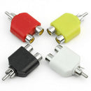 4x RCA Y Splitter Adapter 2Female to 1Male For Audio Video AV TV Cable Con ARV