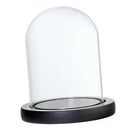 Glass Dome with Wood Base for Home Wedding Centerpiece Display Decor_Black B