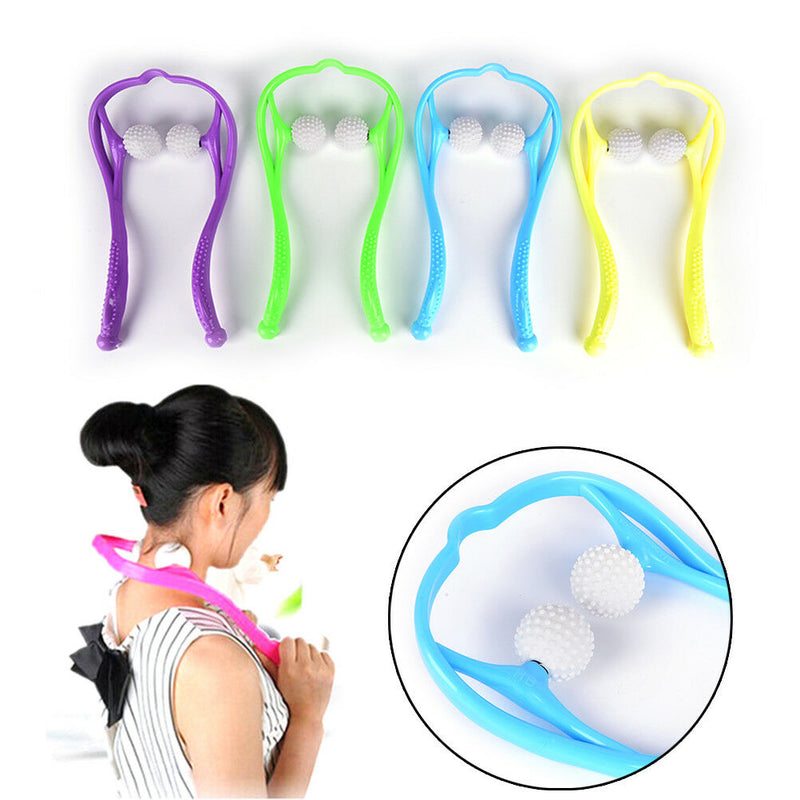 New Comfortable Neck Massager Roller Shoulder Back Pain Ball Self-massage Tool F