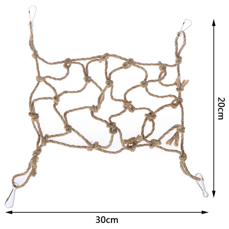 Pet Bird Climbing Net Parrot Toys Hemp Rope Training Climbing Pet Bed Bird C ME