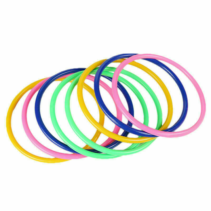 10X Child Kids Plastic Toss Rings Circle Hoopla Game Throw to Fun 5.1"