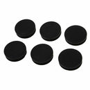 6 x Black Plastic 50mm Dia Round Tubing Tube Insert Caps Covers Z7J5