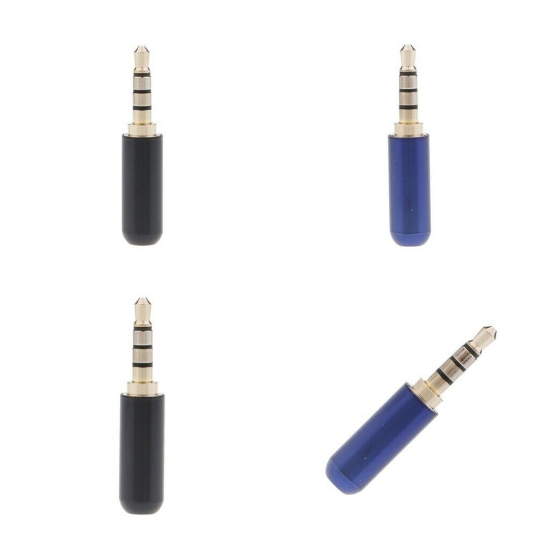 4 Pieces 4-Pole 3.5mm 1/8" Male Headphone Plug Adapter