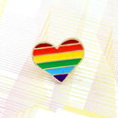 Rainbow Love Heart Badge Brooch Creative Enamel Geometric Pins Jewelry Gift A