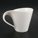 Creative Wave Ceramic Fancy Coffee Cup and Saucer Set European Small Luxury
