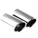 2x Exhaust Headers Exhaust Tips Muffler Pipe Inox for Audi A4 B8 A4L Q5 R2Q4
