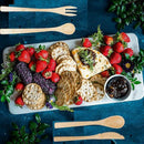 6 Pcs/ Set Reusable Bamboo Cutlery Set Portable Tableware Wooden Cutlery Fo
