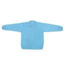 Protective Suit Dustproof Anti-Static Clothes Workwear Jacket Lapel XL Blue