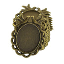 10pcs Retro Fit Cameo Cabochon Base Setting Charms Pendants 18 x 25mm
