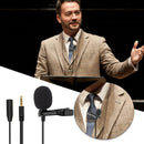 Portable Lavalier Microphone 3.5mm Jack Lapel Mic for Interview Recording