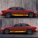 1 Pair Racing Stripe Car Styling Stickers Side Skirt Vinyl Decals Graphics