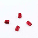 Motorbike 12x12MM Car Red Wheel Tyre Tire Valve Dust Stems Air Cap Pack of 4