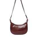 Women Retro Shoulder Bag Leather Money Purse Messenger Handbag (Dark Brown)