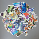 35Pcs Diamond Geometry Animal Skateboard Graffiti Laptop Luggage Car Stickers