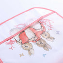 Cartoon Full Sleeve Baby Bib Waterproof Paint Feeding Apron (Orange Rabbit)