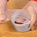 12pcs Heat Resistant Silicone Stretch Lids Food Wrap Bowl Pan Cover(White) SN9F