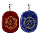 2pcs Lapis Lazuli Red Agate Natural Stone Necklace Pendants D