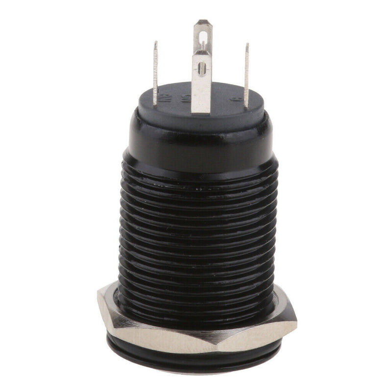 Angel Eye Metal Push Button Switch Latching Blue LED Illuminated Momentary