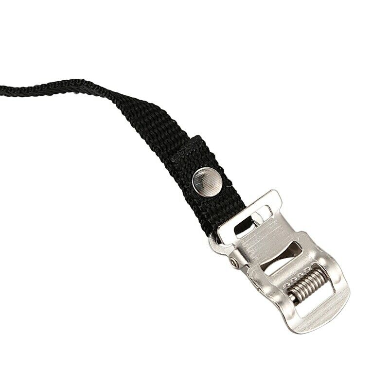 2 Road/Mountain Bike Pedal Replacement Cycle Toe Straps Black Nylon Securit
