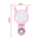 Phone Lens Led Fill Light 4K Hd Wide Angle Micro-Clipon With Cat Ears For M