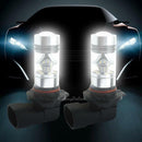 2x 9005 HB3 9145 H10 6000K 100W LED Cree Projector Fog Driving Light Bulb White
