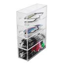 4 Plastic Vanity, Compact Narrow Storage Organization Drawers Set for Cosme