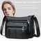 Retro Solid Shoulder Handbags Braided Women PU Multi-pocket Messenger Bag